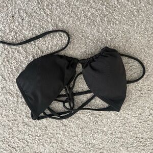 Black Strappy Bikini Top